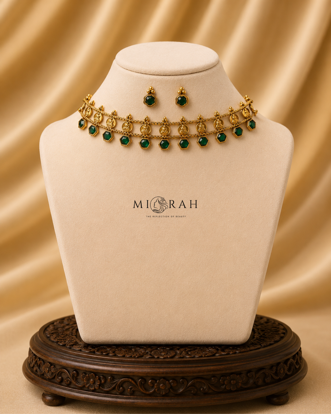 Emerald Sparkle Drop Earrings